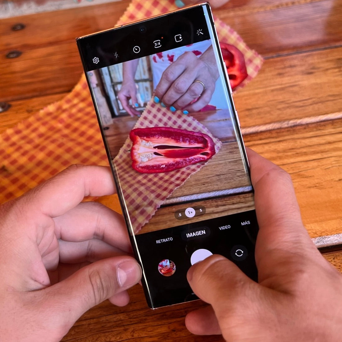 Envoltorio ecológico rollo de tela encerada - Rojo Italiano