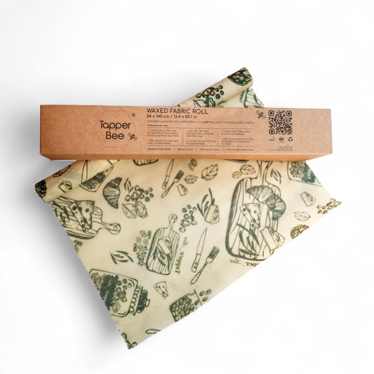 Envoltorio ecológico rollo de tela encerada - Gris