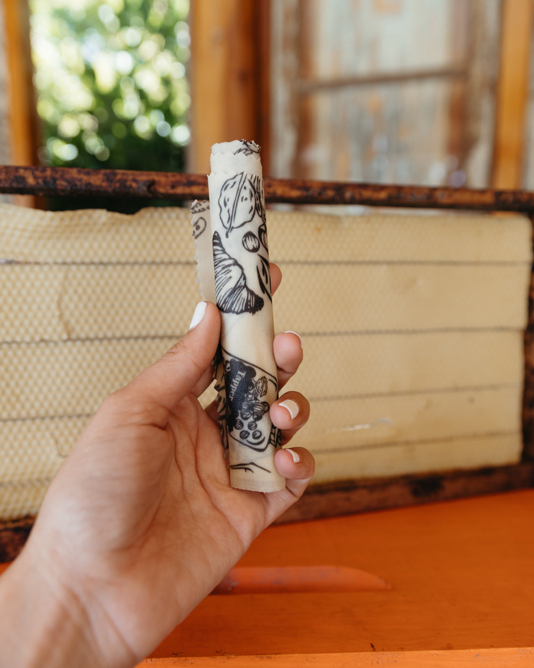 Envoltorio ecológico rollo de tela encerada - Gris