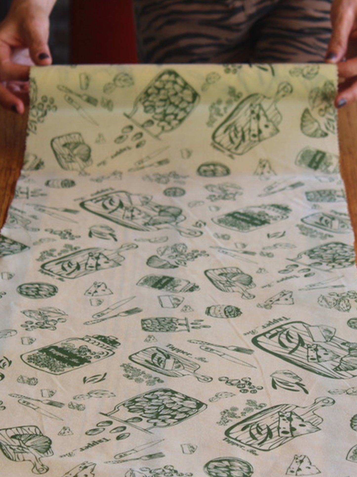 Envoltorio ecológico rollo de tela encerada - Verde